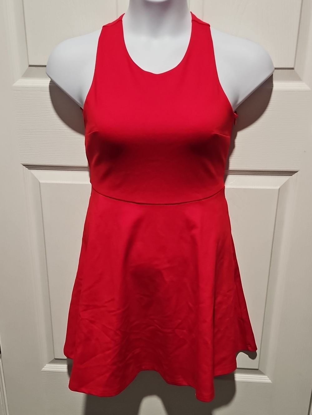 Women's Red Keyhole Top